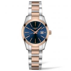 Previously Owned Ladies' Longines Conquest Classic Blue Dial Two-Tone Watch | 29.5mm | L22863927