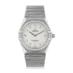 Previously Owned OMEGA Constellation Diamond Bezel Stainless Steel Quartz Watch | 27mm | 8951241
