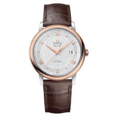 Previously Owned OMEGA De Ville Prestige Co-Axial Chronometer Brown Leather Strap Watch | 39.5mm | O42423402002002