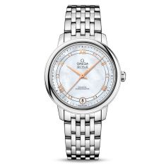 Previously Owned OMEGA De Ville Prestige Co-Axial Chronometer Mother-of-Pearl Diamond Dial Watch | 32.7mm | O42410332055002