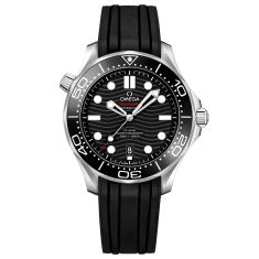 Previously Owned OMEGA Seamaster Diver 300M Co-Axial Master Chronometer Black Rubber Strap Watch 42mm - O21032422001001