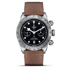 Previously Owned TUDOR Black Bay Chrono Brown Leather Strap Watch | 41mm | M79350-0005
