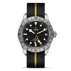 Previously Owned Tudor Black Bay Pro Black Dial Black and Yellow Fabric Strap Watch 39mm - M79470-0002