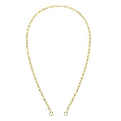 14k Yellow Gold Hollow Split Rope Push Lock Chain | 3.8mm | 20 Inches