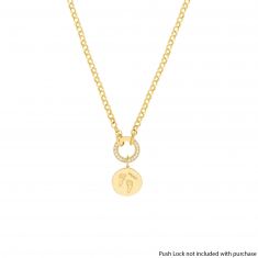 14k Yellow Gold Hollow Split Rope Push Lock Chain | 3.8mm | 20 Inches