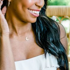 Radiant Universe Celestial Diamond Moon Pendant Necklace 1/10ctw