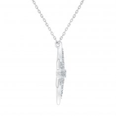 Radiant Universe Celestial Diamond North Star White Gold Pendant Necklace 1/4ctw