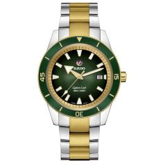 Rado Captain Cook Automatic Green Dial Two-Tone Stainless Steel Bracelet Watch | 42mm | R32138303