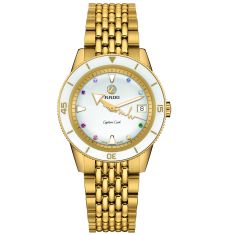 Rado Captain Cook x Marina Hoermanseder Heartbeat Gold-Tone Watch | R32117708