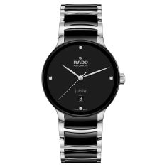 Rado Centrix Automatic Diamonds Black Dial Stainless Steel and Ceramic Watch 39.5mm - R30018712