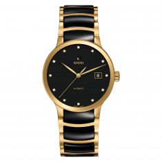 Rado Centrix Automatic Diamonds Black High-Tech Ceramic and Gold-Tone Bracelet Watch | 38mm | R30079762