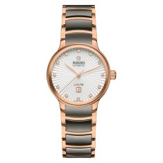 Rado Centrix Automatic Diamonds Rose Gold-Tone PVD and Grey Plasma High-Tech Ceramic Bracelet Watch | 30.5mm | R30019742