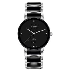 Rado Centrix Diamond Accent Black Dial Two-Tone Ceramic and Stainless Steel Bracelet 30.5mm - R30026712
