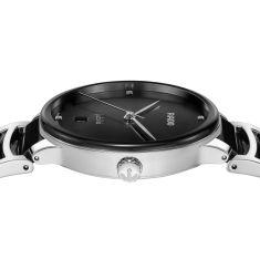 Rado Centrix Diamond Accent Black Dial Two-Tone Ceramic and Stainless Steel Bracelet 30.5mm - R30026712