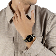 Rado Centrix Diamond Accent Black Dial Two-Tone Ceramic and Stainless Steel Bracelet 30.5mm - R30022712