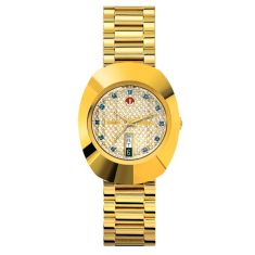 Rado DiaStar The Original Automatic Crystal Accent Gold-Tone Watch 35mm - R12413314