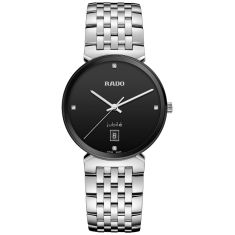Rado Florence Classic Diamonds Black Dial and Stainless Steel Bracelet Watch | 38mm | R48912713