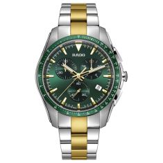 Rado Hyper chrome Chronograph Green Dial Two-Tone Bracelet Watch 45mm - R32259323