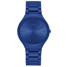 Rado True Round Thinline Les Couleurs Le Corbusier Spectacular ultramarine 4320K Blue Dial Ceramic Bracelet Watch 39mm - R27092622