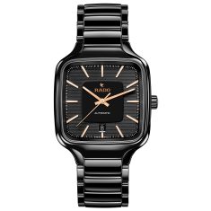 Rado True Square Automatic Black High-Tech Ceramic and Titanium Bracelet Watch | 38mm | R27078172