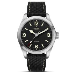 Ranger Black Dial Hybrid Rubber and Leather Strap Watch | 39mm | M79950-0002