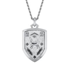 Rebel Moon Kora's Banner Black Agate Sterling Silver Pendant Necklace