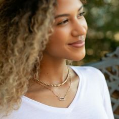 REEDS Exclusive Shy Creation 1/2ctw Diamond Yellow Gold Paperclip Link Chain Necklace