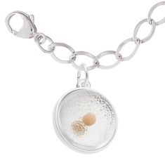 REEDS Exclusive Sterling Silver Mustard Seed 3D Charm and Bracelet Set