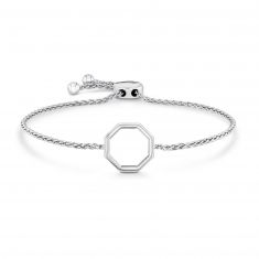 Sterling Silver Octagon Bolo Bracelet