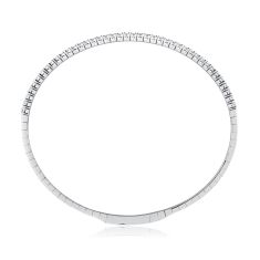 REEDS Flexible 1ctw Diamond White Gold Bangle Bracelet