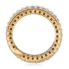 REEDS Flexible 2 1/2ctw Diamond Two-Tone Multi-Row Wrap Ring