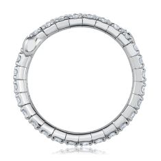 REEDS Flexible 5/8ctw Diamond White Gold Multi-Row Wrap Ring