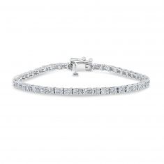 4ctw Round Diamond White Gold Tennis Bracelet - Classic Collection