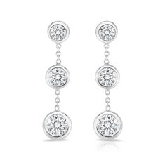 Roberto Coin 3/4ctw Classic Diamond White Gold Drop Earrings
