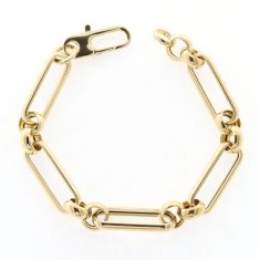 Roberto Coin Classics Yellow Gold Paperclip Link Chain Bracelet