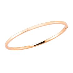 Roberto Coin Designer Gold Oval Rose Gold Bangle Bracelet