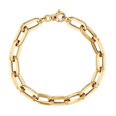 Roberto Coin Designer Gold Paperclip Chain Bracelet | 7 Inches