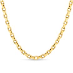 Roberto Coin Designer Gold Square Link Chain Necklace