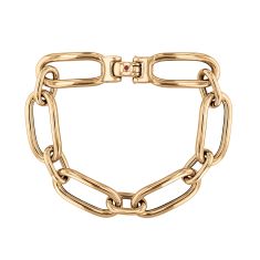 Roberto Coin Designer Yellow Gold Large Link Bracelet | 7 Inches