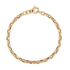 Roberto Coin Designer Yellow Gold Square Link Bracelet | 7 Inches