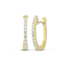 Roberto Coin Diamond Huggie Hoop Earrings 1/5ctw