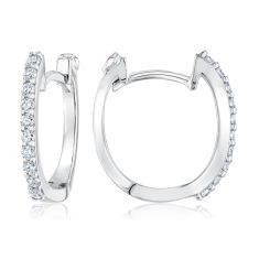 Roberto Coin Diamond Huggie Hoop Earrings 1/5ctw