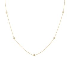 Roberto Coin Diamonds by the Inch Five Diamond Necklace 1/4ctw