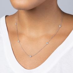 Roberto Coin Diamonds by the Inch Five Station Necklace 1/4ctw