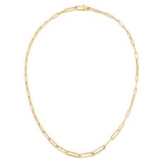 Roberto Coin Oro Classics Yellow Gold Chain Link Necklace