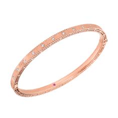 Roberto Coin Princess 1/6ctw Diamond Rose Gold Bangle Bracelet