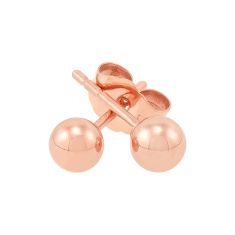 Rose Gold Ball Stud Earrings 4mm
