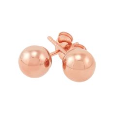 Rose Gold Ball Stud Earrings 6mm