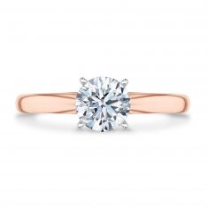 1ct Round Diamond Solitaire Rose Gold Engagement Ring - Solitaire Collection