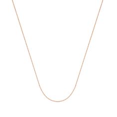 Rose Gold Solid Diamond-Cut Cable Chain Necklace |  1.05mm